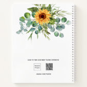 Carnet Recettes de tournesol eucalyptus vert nom du scrip (Dos)