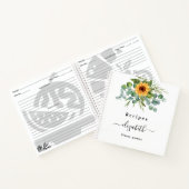 Carnet Recettes de tournesol eucalyptus vert nom du scrip (Intérieur)