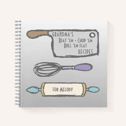 Carnet Recettes des outils de cuisine de grand-mère (Devant)