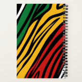 Carnet Recettes d'histoire en rouge vert jaune noir Monog (Verso)