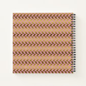 Carnet Recettes en chevron rose et or (Dos)