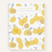 Carnet Recettes familiales Pastel moderne Citrus Lemons R (Devant)