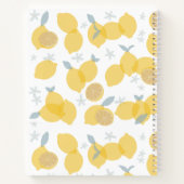 Carnet Recettes familiales Pastel moderne Citrus Lemons R (Dos)