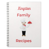 Carnet Recettes familiales personnalisées avec chef itali (Devant)