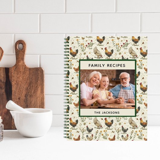 Carnet recettes familiales photo ferme coosters poules