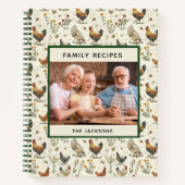 Carnet recettes familiales photo ferme coosters poules (Devant)