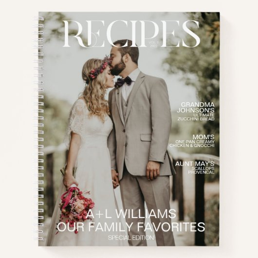 Carnet Recettes Familiales Préférées 2 Photo Magazine Cou (Devant)