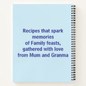 Carnet Recettes favorites de la famille (Dos)