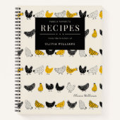 Carnet Recettes Favorites de poulet mignonnes Photo de fa (Devant)