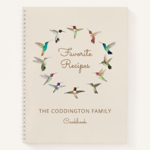 Carnet Recettes Favorites Personnalisées Colibris Califor