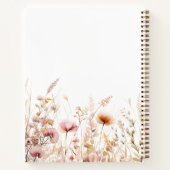 Carnet Recettes fleur sauvage beige rose (Dos)