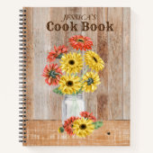 Carnet Recettes Gerber Daisy En Mason Jar (Devant)