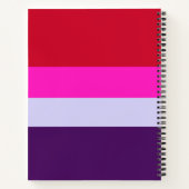 Carnet Recettes Motifs rouges, roses et violettes (Dos)