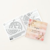 Carnet Recettes pampas herbe blush rose fleuri famille (Intérieur)