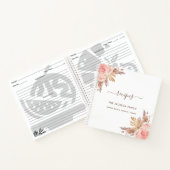 Carnet Recettes pampas herbe blush rose fleuri famille (Intérieur)