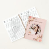Carnet Recettes pampas herbe rose or blush photo (Intérieur)