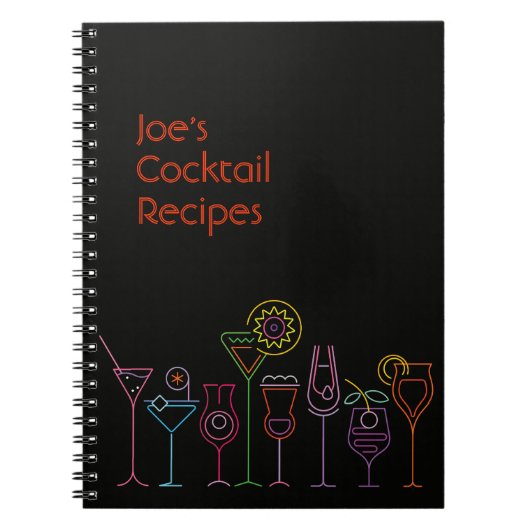 Carnet Recettes personnalisables de cocktail (Devant)