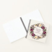 Carnet Recettes personnalisées de grand-mère Fleur violet (Intérieur)