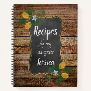 Carnet Recettes personnalisées pour ma fille sur Brown