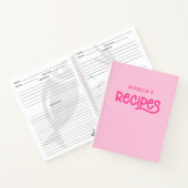 Carnet Recettes personnalisées rose et fuchsia (Intérieur)
