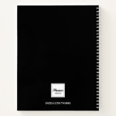 Carnet Recettes photo personnalisée noir blanc monogramme (Dos)