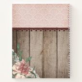 Carnet Recettes Pour Fille Personnalisée Floral Bois (Dos)