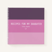 Carnet Recettes pour ma fille Keepsaké moderne (Devant)