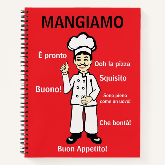 Carnet Recettes préférées italiennes de Mangiamo (Devant)