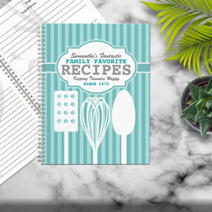 Carnet Recettes tendance Retro Personnalisées