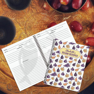 Carnet Recettes végétaliennes personnalisées Figues et ra