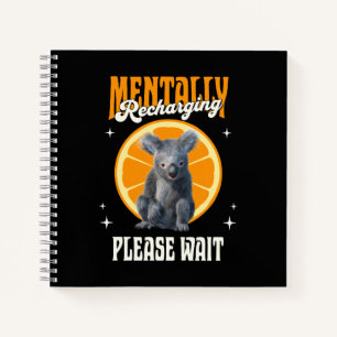 Carnet Recharge mental de koala introverti design