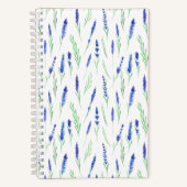 Carnet Recipe Book (14 x 21,6 cm) - Lavender Pattern (Recto)