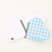 Carnet Recipes | Gingham Pattern Light blue and White (Intérieur)