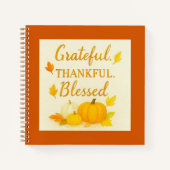 Carnet Reconnaissant. Merci. Heureux. — Aquarelle (Devant)