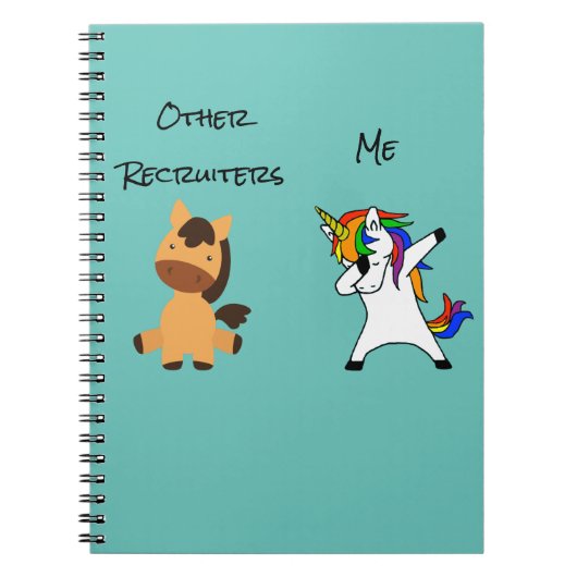 Carnet Recruiters Staffing Unicorn Horse Funny (Devant)