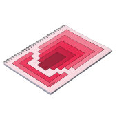 Carnet Rectangle Abstrait en rouge (Côté gauche)