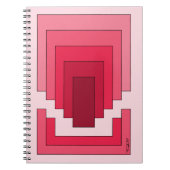 Carnet Rectangle Abstrait en rouge (Devant)