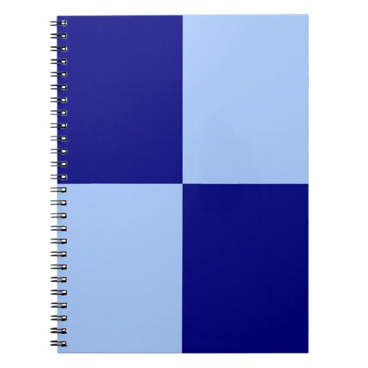 Carnet Rectangles bleu clair et bleu foncé (Devant)