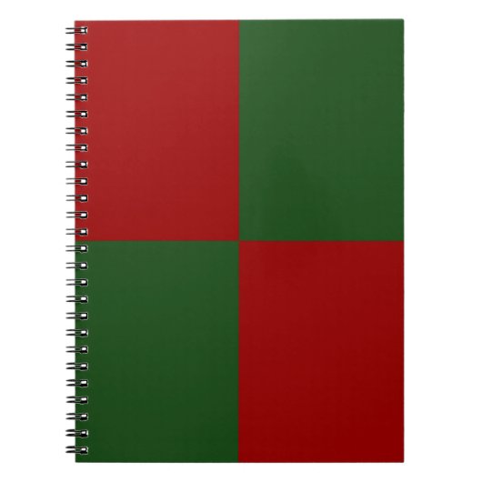 Carnet Rectangles rouge et vert (Devant)