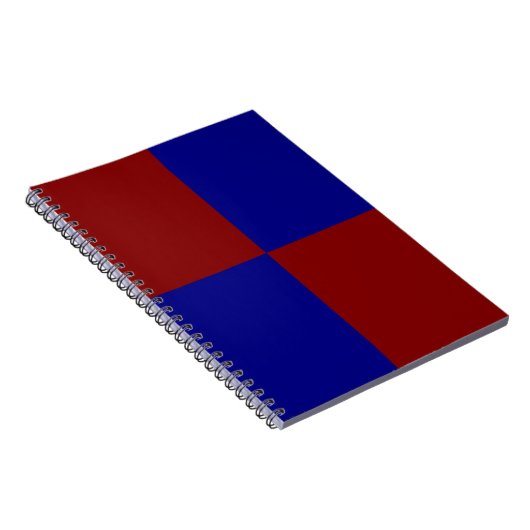 Carnet Rectangles rouge foncé et bleu (Côté Droit)