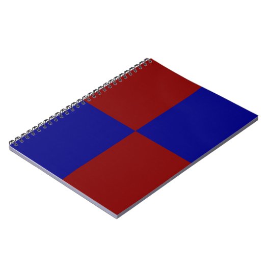 Carnet Rectangles rouge foncé et bleu (Côté gauche)