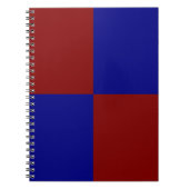 Carnet Rectangles rouge foncé et bleu (Devant)