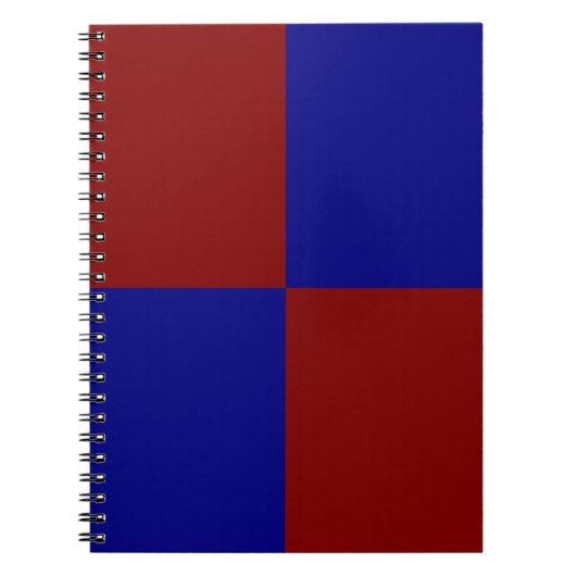 Carnet Rectangles rouge foncé et bleu (Devant)