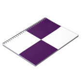 Carnet Rectangles royales violettes et blanches (Côté gauche)