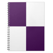 Carnet Rectangles royales violettes et blanches (Devant)