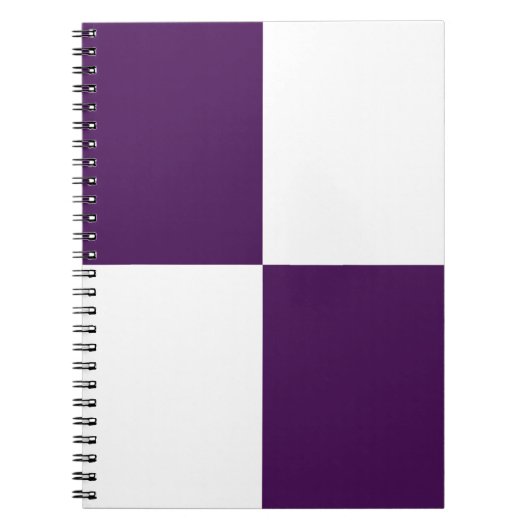 Carnet Rectangles royales violettes et blanches (Devant)