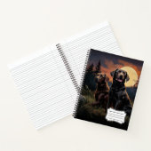 Carnet Récupérateurs du Labrador pendant une nuit illumin (Intérieur)