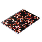 Carnet Red and Black Heavy Metal Electric Guitar Pattern (Côté gauche)