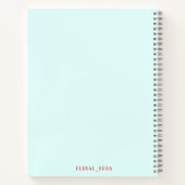 Carnet Red and cyan geometric floral Notebook (Dos)