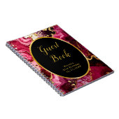 Carnet Red and Gold Marble Agate Birthday Guest Book (Côté Droit)